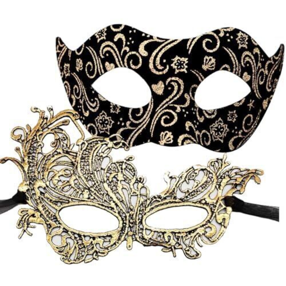 1735 Couple Masquerade Masks Lace Venetian Party Couples Mask Halloween